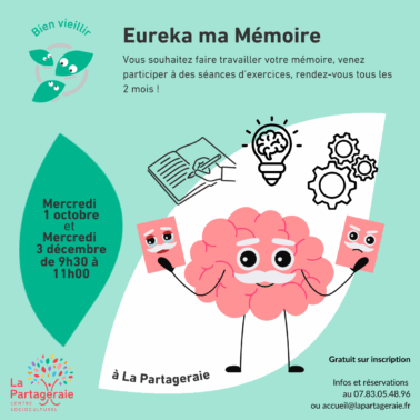 La Partageraie_Agenda_Bien vieillir_Eureka ma mémoire